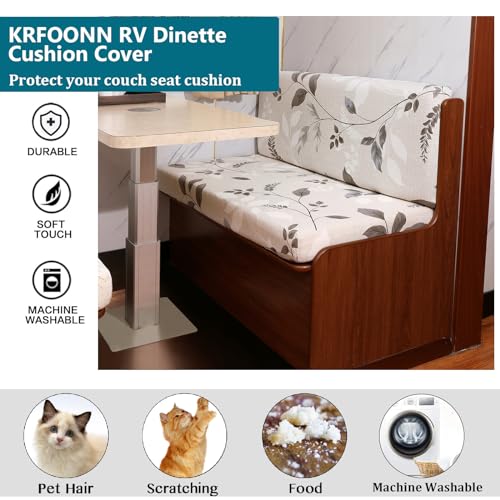 RV Dinette Cushion Covers - Stretch Slipcovers for Camper Seats