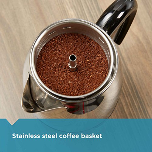 2-4 Cup Stainless Steel Electric Coffee Percolator with Keep Warm Function