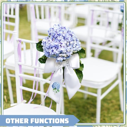 Hydrangea Wreath Sash Satin Ribbon for Front Door 2 Pcs 56x4.5 Inch