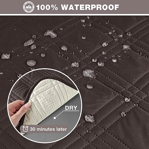 Waterproof Oversized Loveseat Recliner Cover with Elastic Straps