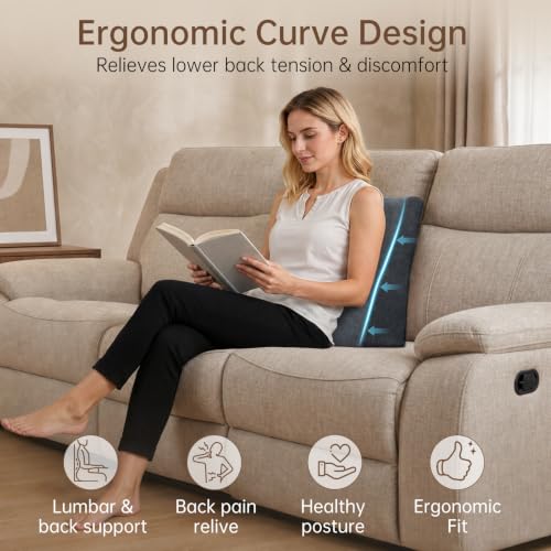 Lumbar Support Pillow for Sofa and Rocking Chair - Gray