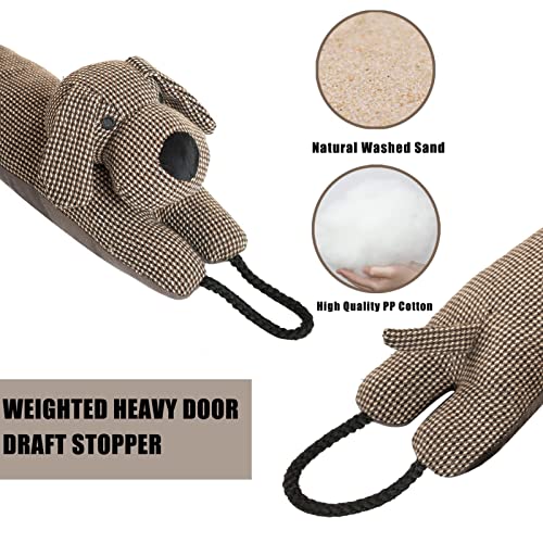 Weighted Under Door Draft Stopper - 36 Inch Decorative Dog Door Snake