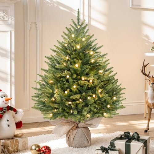 Alupssuc 2ft Prelit Mini Christmas Tree for Tabletop Desk Decor