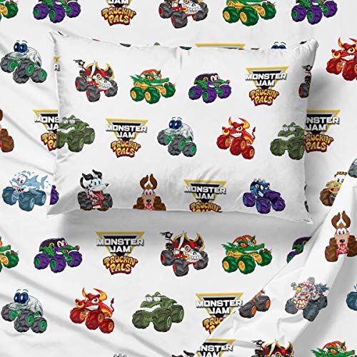 Jay Franco Monster Jam 3-Piece Toddler Sheet Set - Soft Microfiber Bedding