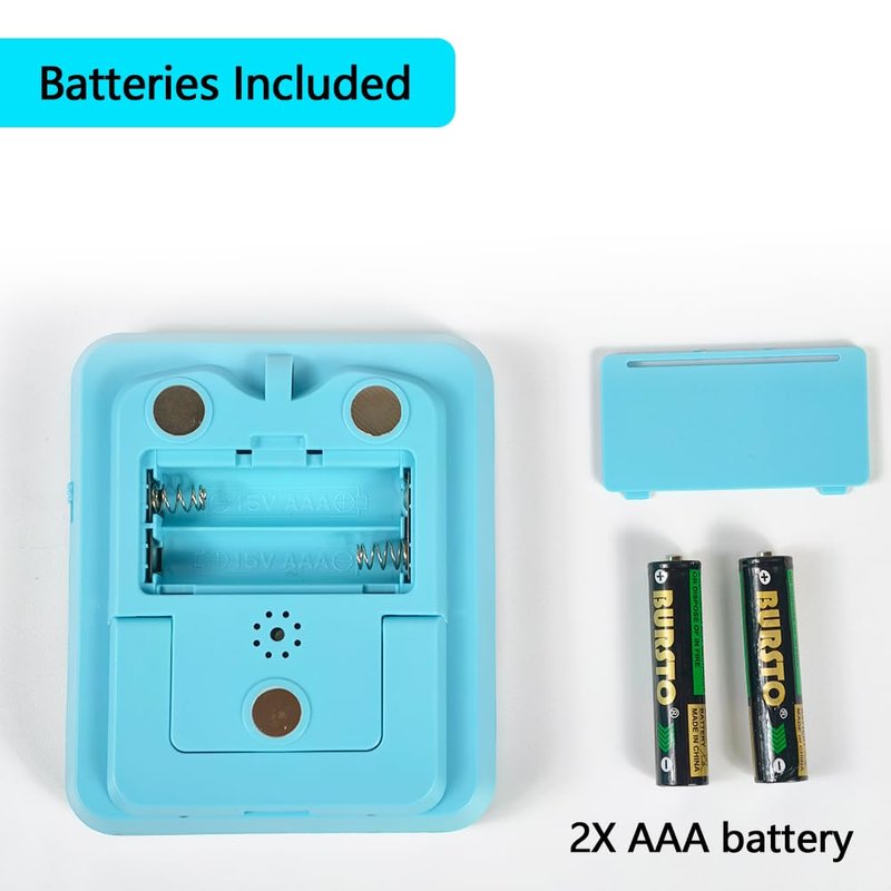 Dual Digital Timer for Kitchen Cooking, 3 Channels Count Down/Up Triple Timer for Kids, Presets Memort Large Display & Magnetic Back Adjustable Alarm Volume, Suit for Kids Teachers Studying, Blue