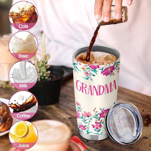 LSDY Grandma Gifts Stainless Steel Tumbler 20oz for Mother's Day Birthday Christmas