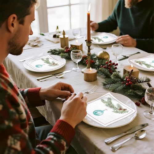 Wrapaholic 50 Pack Christmas Light Cocktail Napkins 5x5in 3-Ply