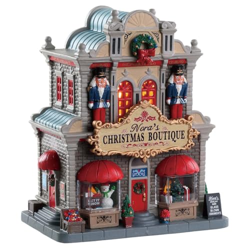 Lighted Porcelain Christmas Village Building - Nora's Christmas Boutique