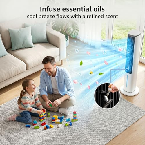 Portable Evaporative Air Cooler with Ice Packs and Aromatherapy Pad