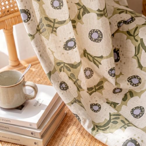 Vintage Linen Semi-Blackout Curtains - 2 Panels, 65"x79"