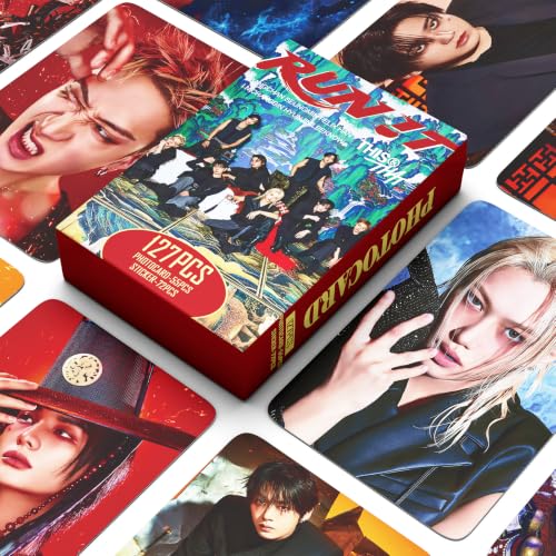 127-Piece K-Pop Photo Card and Sticker Set - 55 Collectible Cards