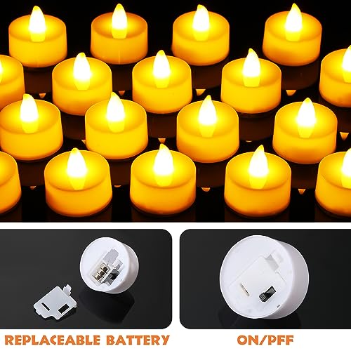 Crtiin 50 Pcs Luminary Bags with LED Tea Lights - Ethnic Style Lanterns for Parties