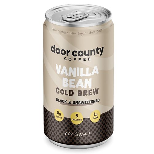 Door County Coffee Cold Brew Variety Pack - 8oz Cans | Bold, Flavorful, 145mg Caffeine - 6 Pack