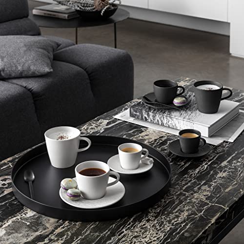 Villeroy & Boch Manufacture Rock Espresso Cup & Saucer, 4.75 in, Black