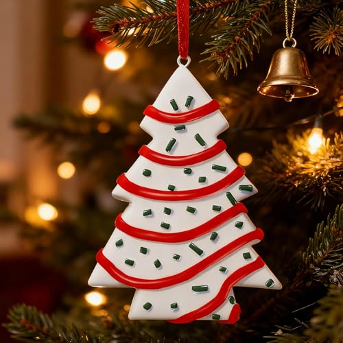 Lulupia Christmas Tree Cake Ornament - Food-Inspired Holiday Decor with Gift Box