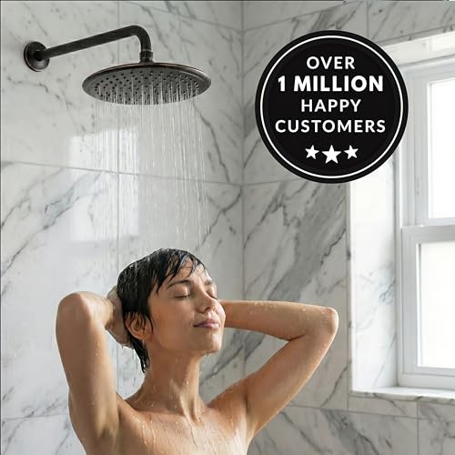 9-Inch Rainfall Showerhead, High-Flow Oil-Rubbed Bronze Shower Head