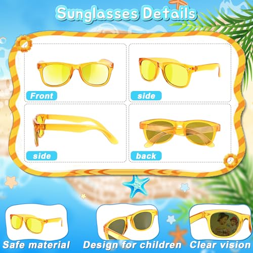 GKTZ Kids Neon Sunglasses 16-Pack UV400 Party Favors