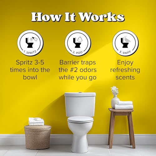 Toilet Odor Eliminator Spray, Travel Size Bathroom Deodorizer 5-Pack