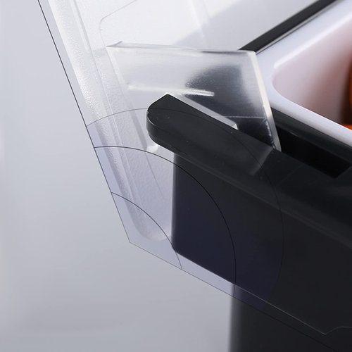 FEOOWV Fruit Veggie Condiment Caddy with Lid, 6 Compartment Plastic Dispenser Tray for Catering Dips Toppings, Serving Taco, Ice Cream, Fruit, & Salad Bar,Garnish Organizer for Restaurant Supplies