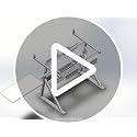 Adjustable Drafting Table with Stool, Tilting Glass Top Art Desk for Drawing