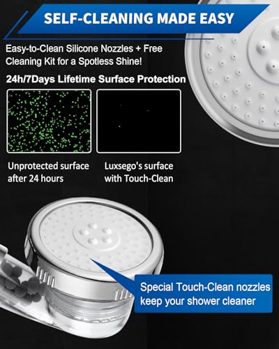 High-Pressure Filtered Handheld Shower Head with 3 Mineral Bead Settings