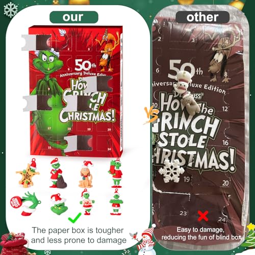 Christmas Countdown Advent Calendar with 24 Collectible Mini Figures