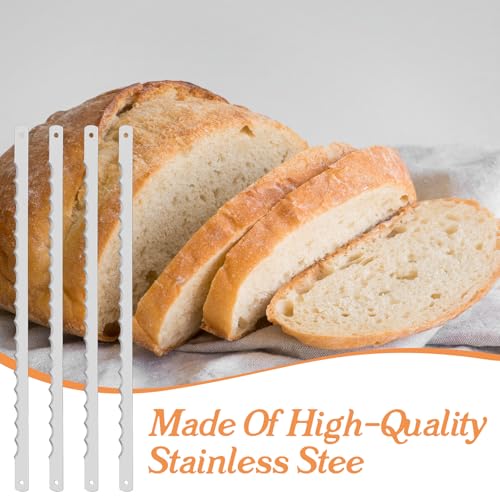 8 Pack 10.75-Inch Serrated Bread Bow Knife Replacement Blades with Guards