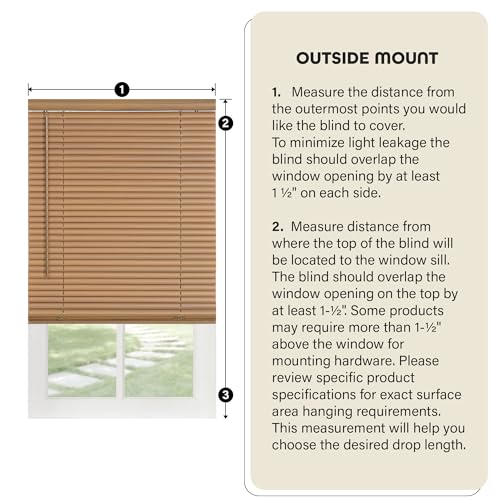 Achim Cordless Light Filtering Mini Blind 23 x 42 in Pearl White