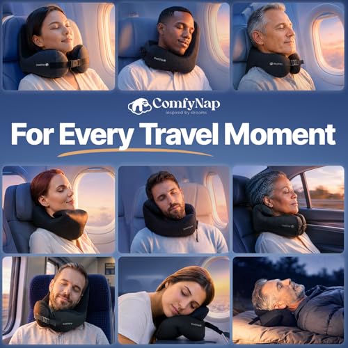 Versatile Travel Neck Pillow with Memory Foam - 9 Positions