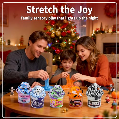 Halloween Slime Advent Calendar - 24-Day DIY Countdown Kit with Toys