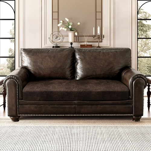 Stretch Spandex Couch Cushion Covers for Loveseat - Brown
