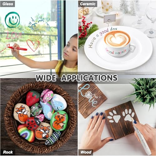 10 Pack Metallic Wine Glass Markers for Parties & Weddings - Food Safe & Washable