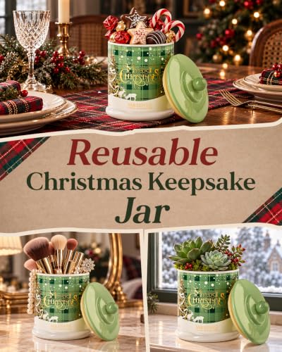 Pine Balsam Fir 2-Wick Soy Candle, 12.7oz—M&SENSE Christmas Glass Jar