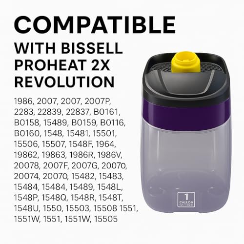1-Gallon Clean Water Tank with Cap for Carpet Cleaner, Replaces 1610043
