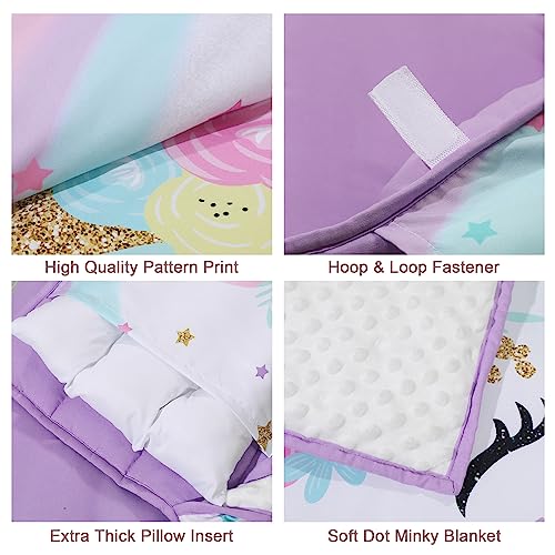 Extra Large Toddler Nap Mat with Pillow and Blanket for Preschool and Daycare