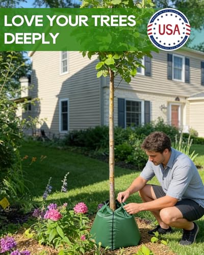 2-Pack 20 Gallon Slow Release Tree Watering Bags, Heavy Duty PVC Drip System