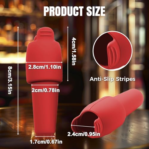 Silicone Wine Bottle Stoppers, Reusable Air-Tight Seal for Wine and Champagne