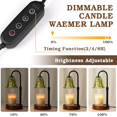 Adjustable Candle Warmer Lamp with Timer & Dimmable Light