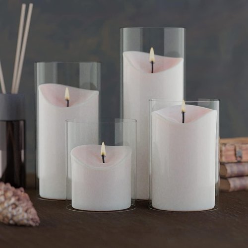 Borosilicate Glass Candle Holder - Elegant Clear Glass Chimney | 3" Diameter, 8" Height