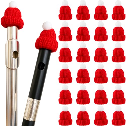 Mini Santa Hat for Flute Christmas Decor - Cute 24 Pack