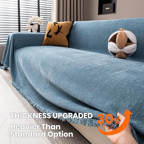 Non-Slip Couch Cover for Dogs - Washable Chenille, 71"x102"