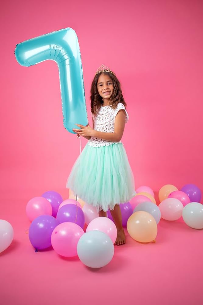 Pastel Blue 40 Inch Number 8 Balloon - Perfect for 8th Birthday Parties & Celebrations