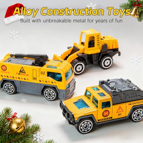 Kids Construction Truck Advent Calendar - 24-Day Christmas Countdown Toy Set