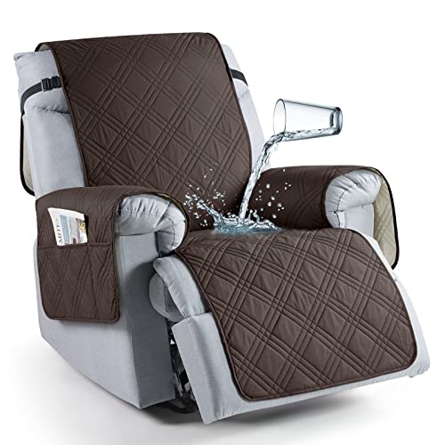 100% Waterproof Recliner Chair Cover - Non-Slip Protector with Pocket (23.6")