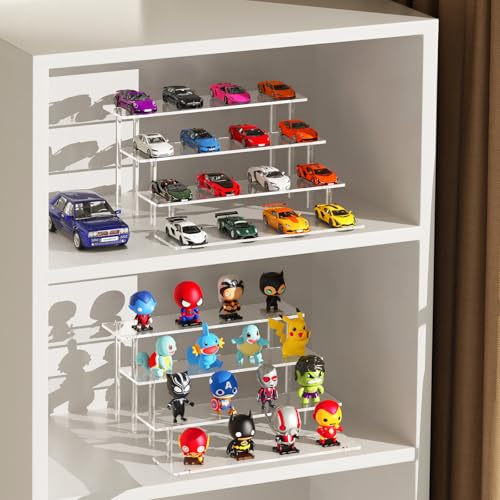 4-Tier Clear Acrylic Display Riser Shelf for Perfume, Figures & Desserts