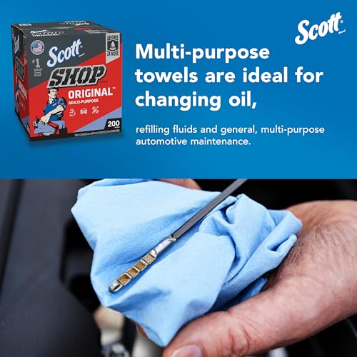 Heavy-Duty Blue Shop Towels - 9x12 Inch Pop-Up Box (8 Boxes, 1600 Count)