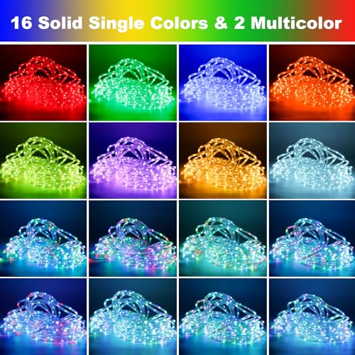 26ft LED Rope Lights, Color Changing Outdoor Waterproof Lights with Remote