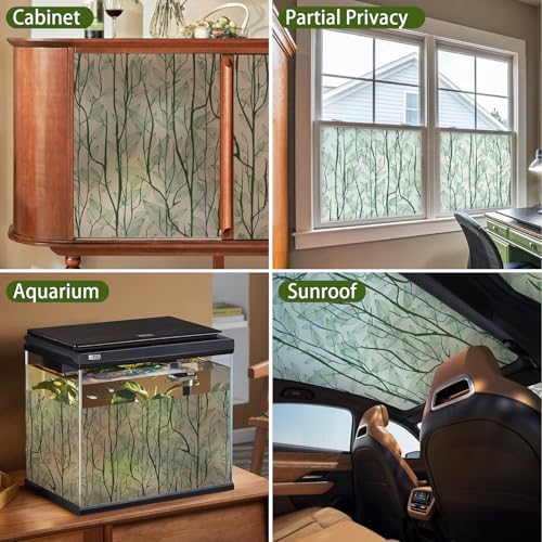 Frosted Glass Window Film for Privacy – 17.7" x 78.7" Static Cling