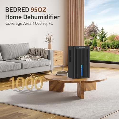 BEDRED 95OZ Home Dehumidifier for 1000 Sq Ft with Auto Shut Off