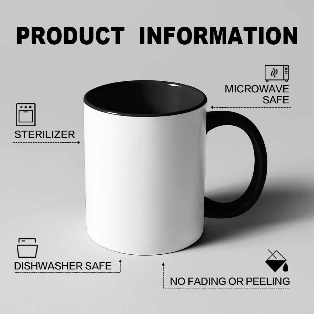 Skiennix Custom Photo Mug - Personalized 15oz Ceramic Coffee Mug for Men, Women, and Family